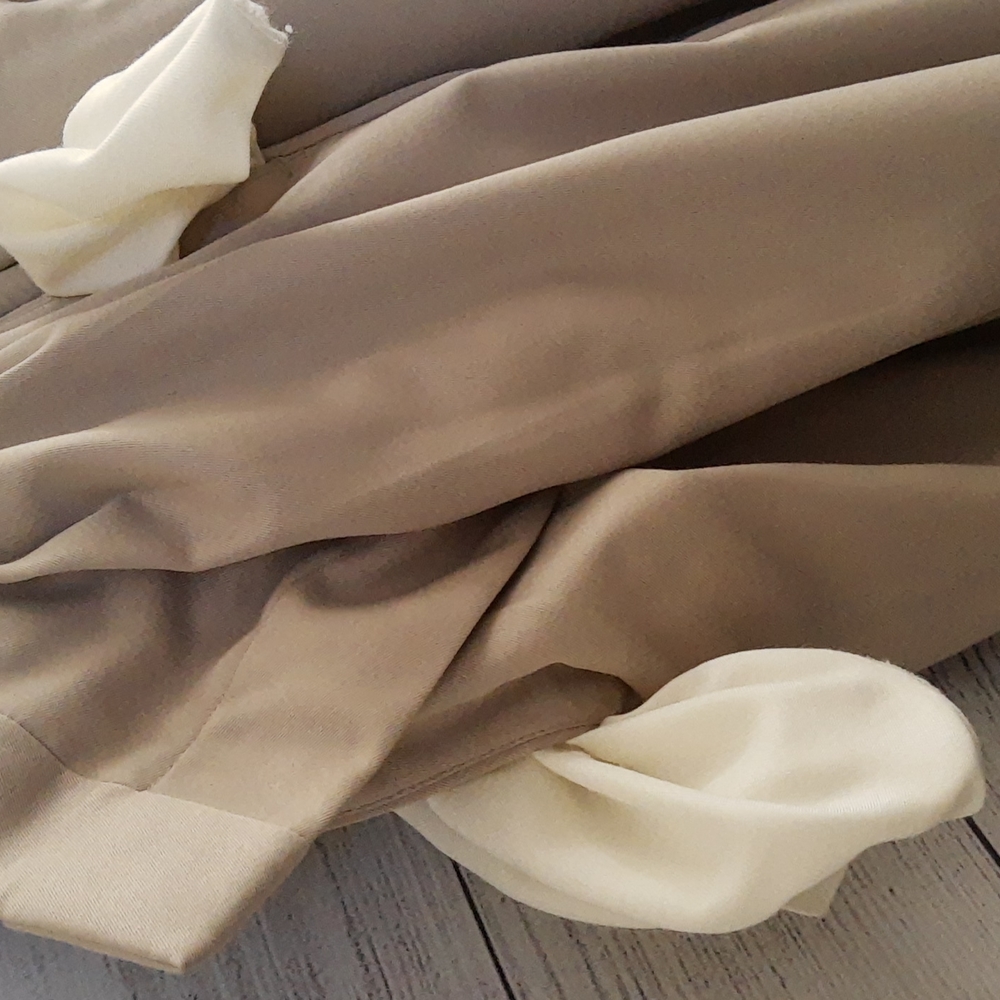 Perry Ellis Portfolio Pant Pleated Front Cuff Chinos Men’s 36x32 Taupe VTG 90s - Picture 6 of 9